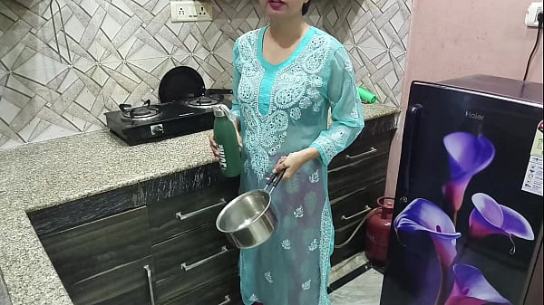 Desi Indian Big Boobs step Mom teaches her StepSon How to fuck in kitchen (Hindi Audio)